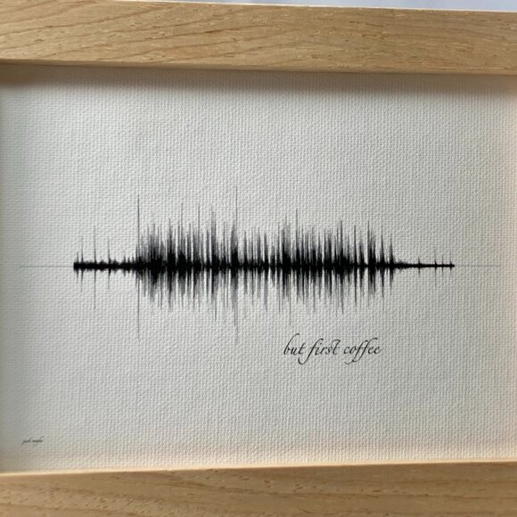 But First Coffee Soundwave 5x7 Canvas Frame - Picture 2 of 4